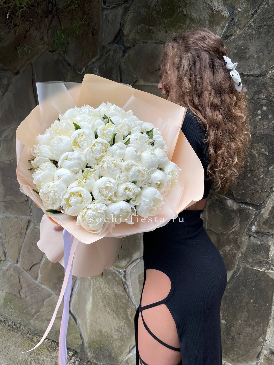 Букеты с пионами 