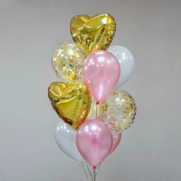 Облако шаров "Рози голд" в Нижнекамске