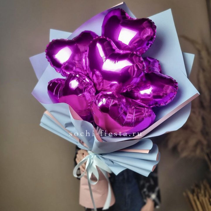 Букет из шаров сердец  в Нижнекамске