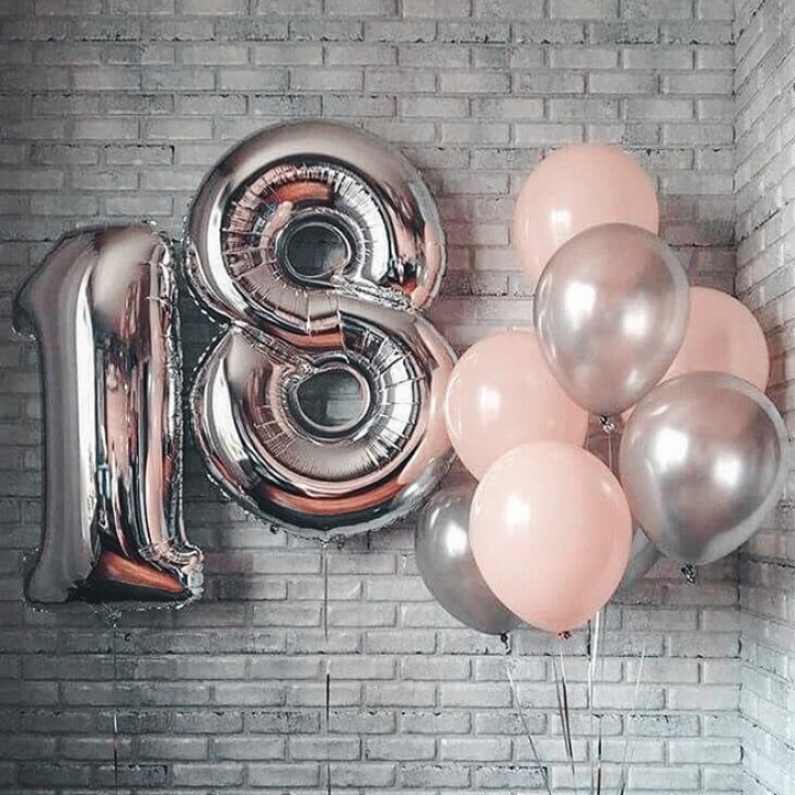 Фольгированный шар Серебряная Цифра в Нижнекамске