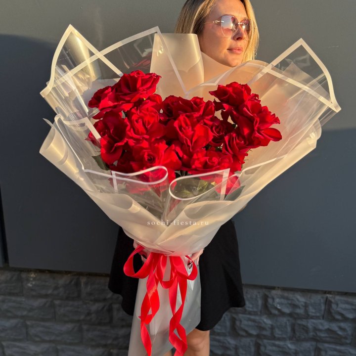  Букет  высоких роз 15 шт в Нижнекамске