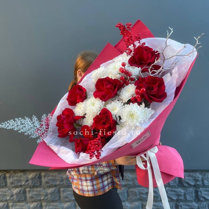 Букет "Яркая зима" в Нижнекамске