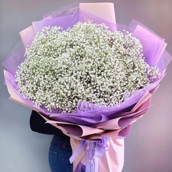 Облако белых гипсофил в Нижнекамске