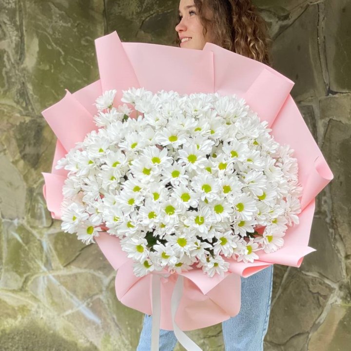  Букет хризантем "Крем" в Нижнекамске