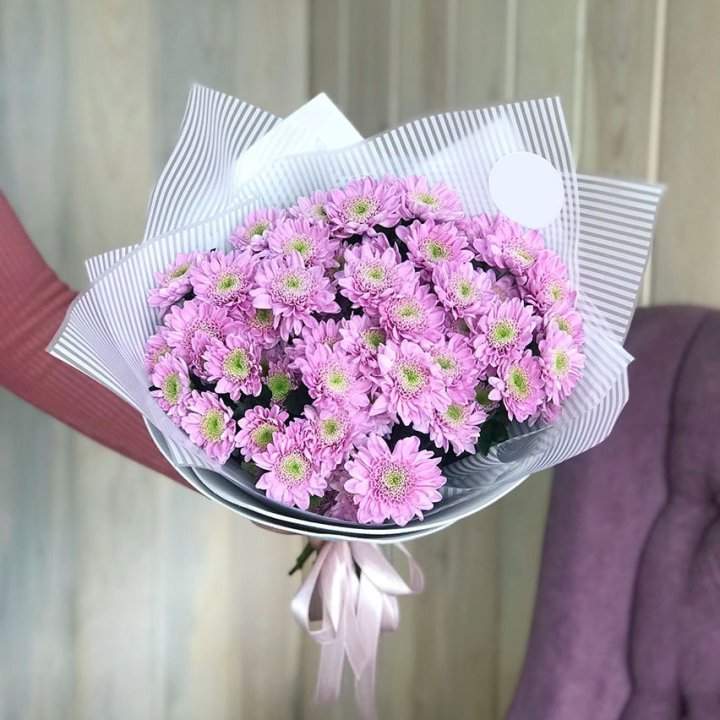 Букет розовых хризантем в Нижнекамске