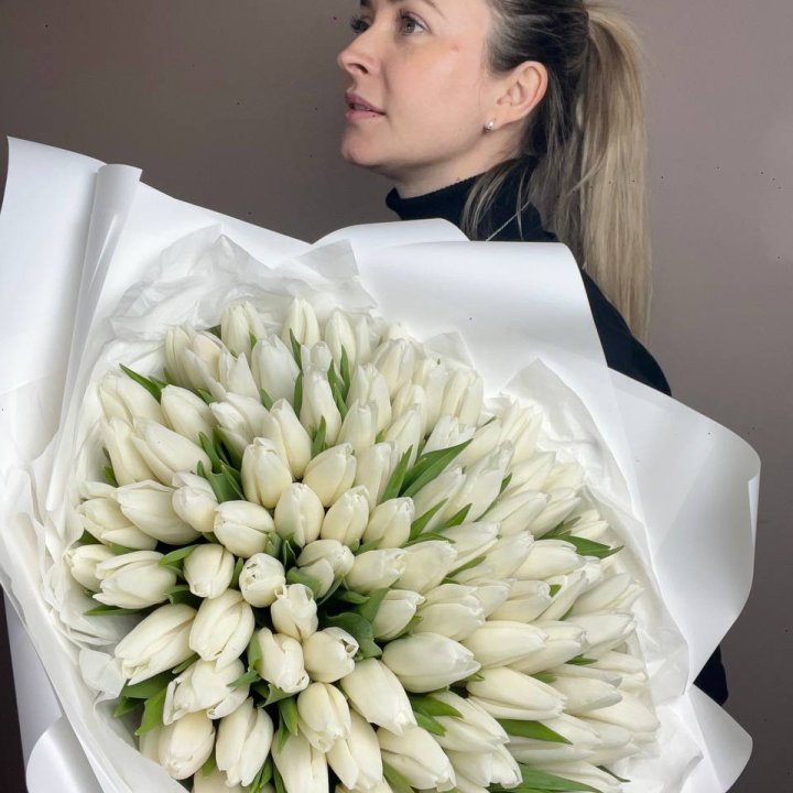 101 белый тюльпан №2 в Нижнекамске