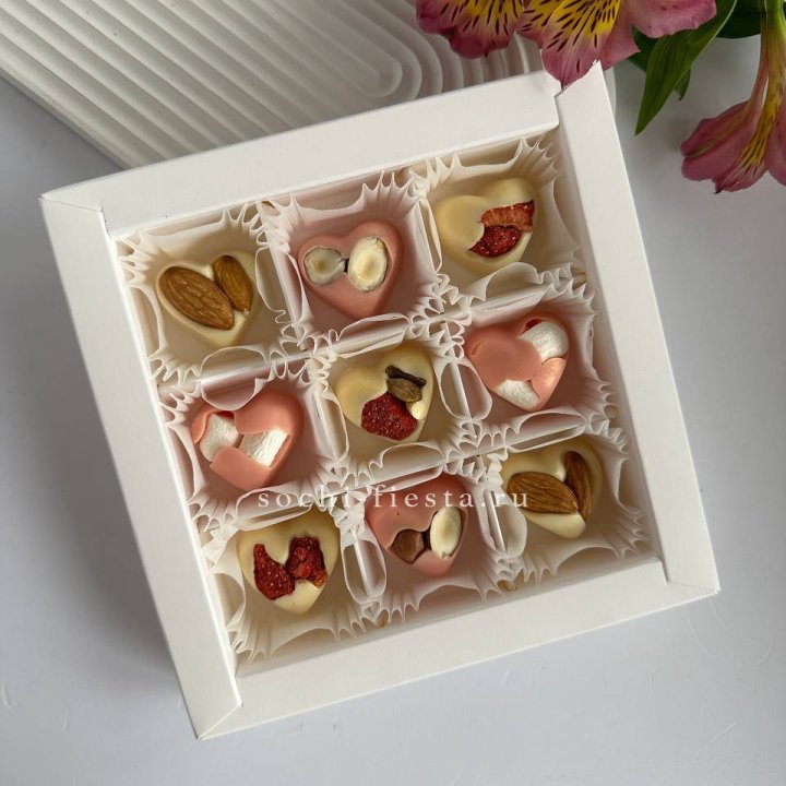 Набор конфет из бельгийского шоколада Сердца в Нижнекамске