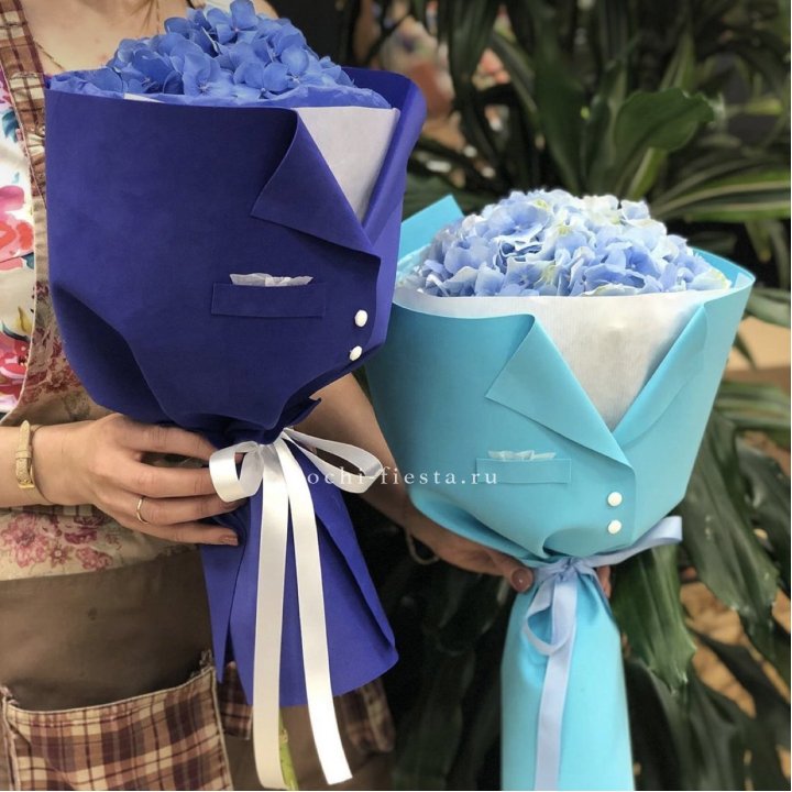 Букет с гортензией с пиджаком в Нижнекамске