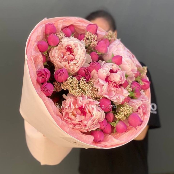  Букет с пионами "Преференс" в Нижнекамске