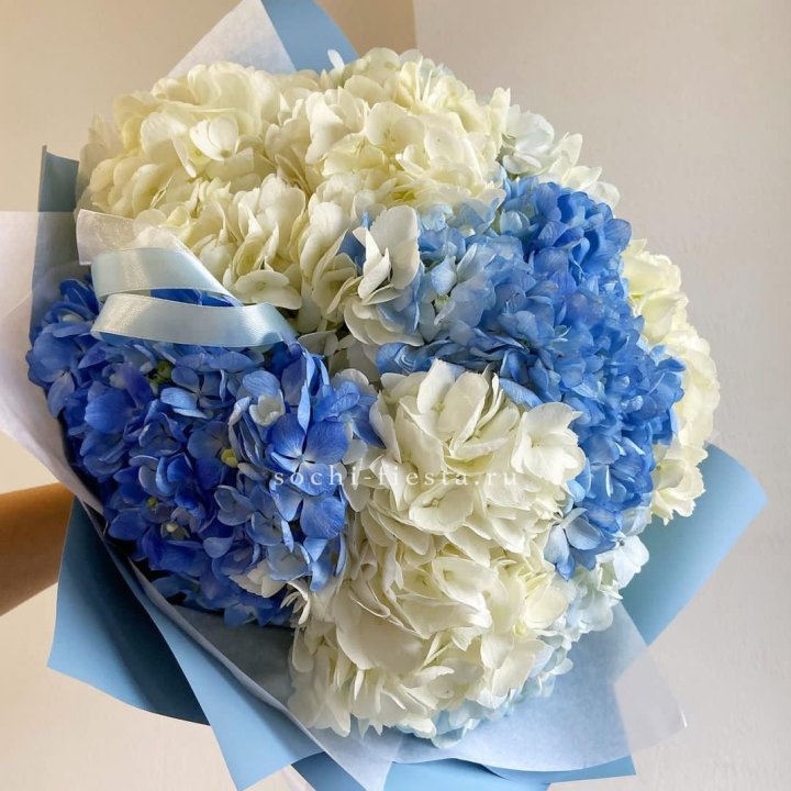 Букет гортензий "Голубая лаза" в Нижнекамске
