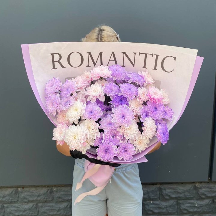 Букет сиреневых хризантем в Нижнекамске