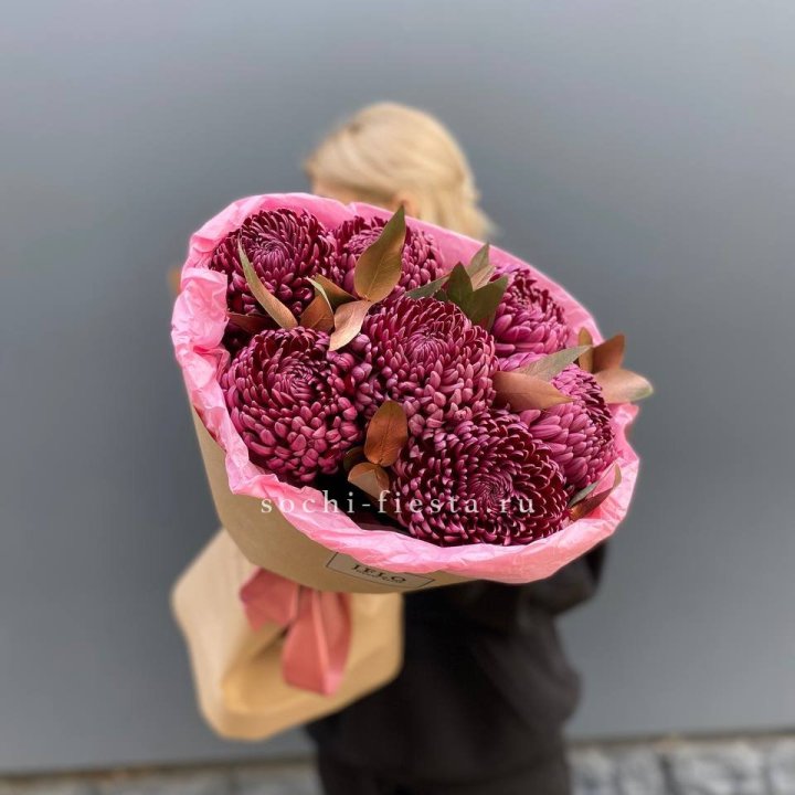 7 Хризантем Бигуди в золоте в Нижнекамске