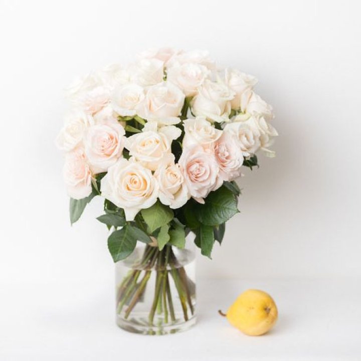 25 кремовых роз в Нижнекамске