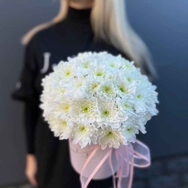 Коробка с хризантемами №1 в Нижнекамске