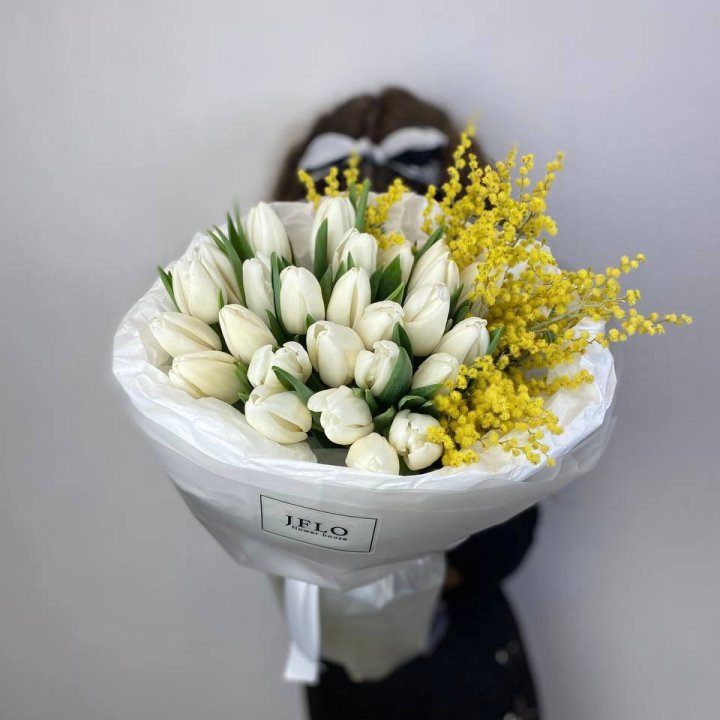 Дуо тюльпан и мимоза в Нижнекамске