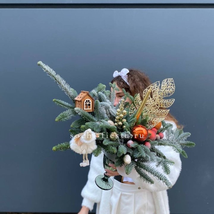 Композиция в бокале огненная  в Нижнекамске