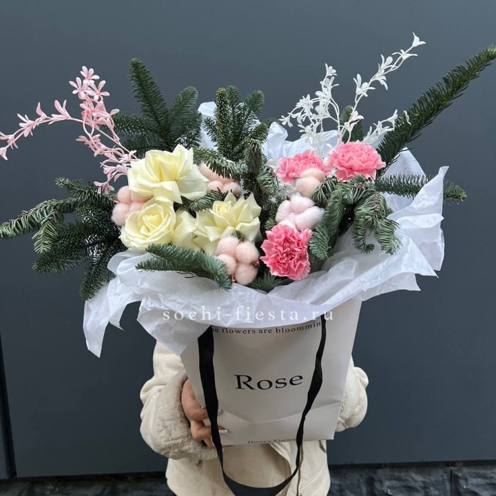 Цветочная сумка с нобилисом в Нижнекамске