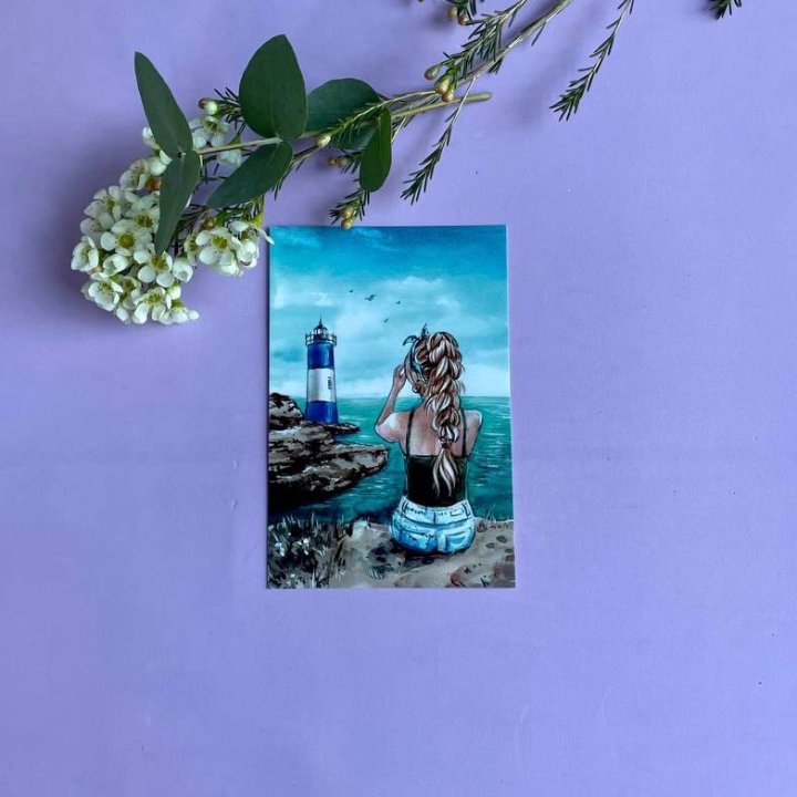 Открытка к букету "Океан" в Нижнекамске