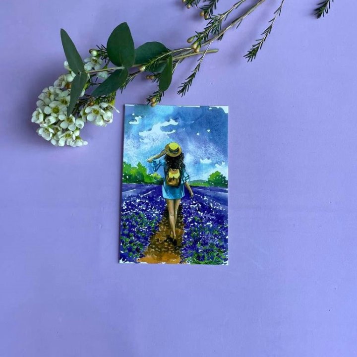 Открытка к букету "Цветочная дорога" в Нижнекамске