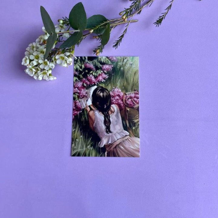 Открытка к букету "Среди пионов" в Нижнекамске