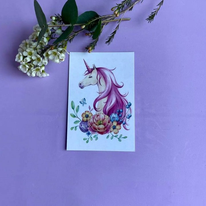 Открытка к букету "Единорог" в Нижнекамске