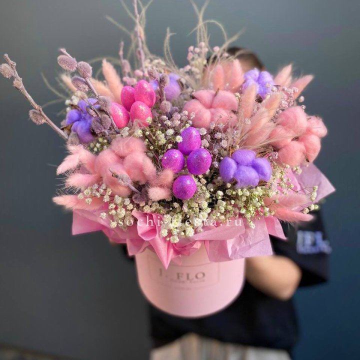 Сухоцветы в коробке  в Нижнекамске