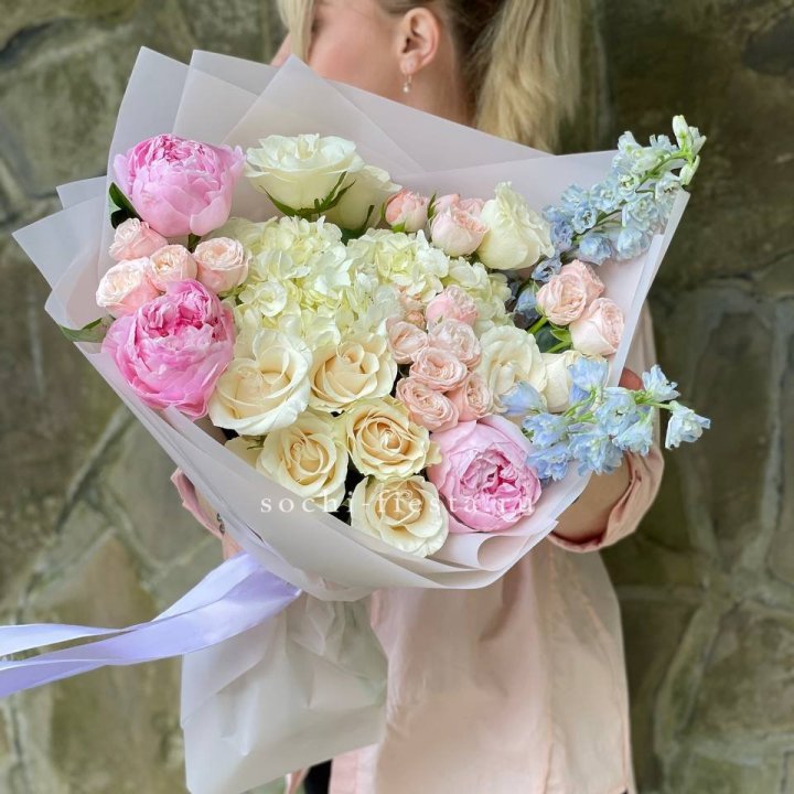 Букет с пионами "Богема" в Нижнекамске