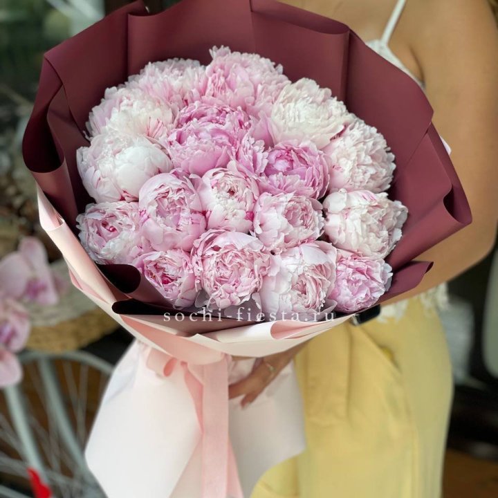 Букет с пионами №5 в Нижнекамске