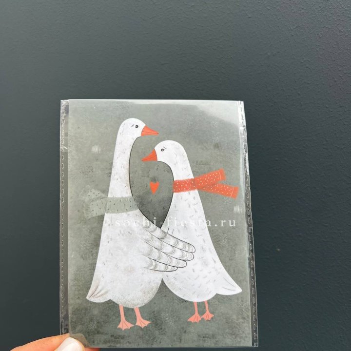 Открытка к букету "Гуси” в Нижнекамске