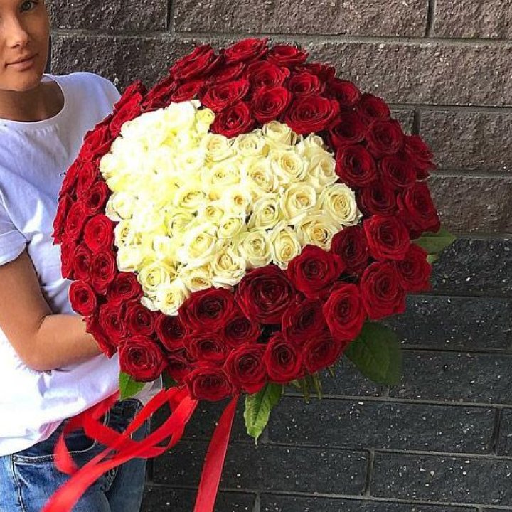 101 роза "Сердце" в Нижнекамске