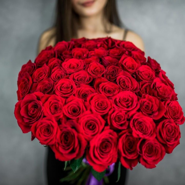 51 красная роза в Нижнекамске