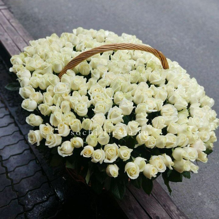 303 розы в корзине в Нижнекамске