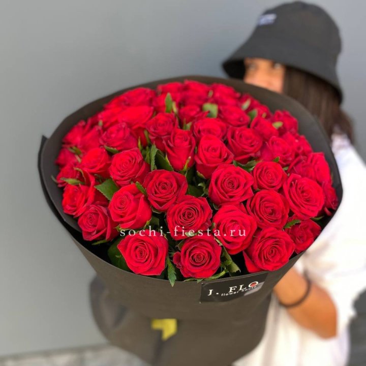 51 роза "Блек" в Нижнекамске