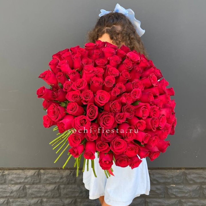 101 красная роза в Нижнекамске
