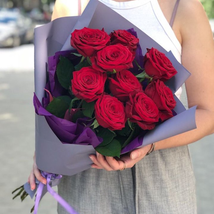 9  красных роз №1 в Нижнекамске