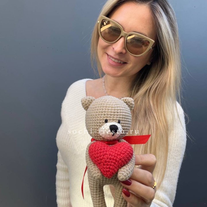 Мишка с сердцем ручной работы в Нижнекамске