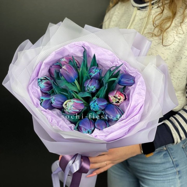 Букет тюльпанов "Пандора" в Нижнекамске