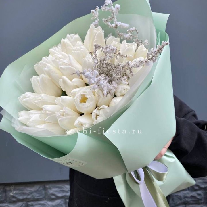 Букет белых тюльпанов "Бьянко" в Нижнекамске