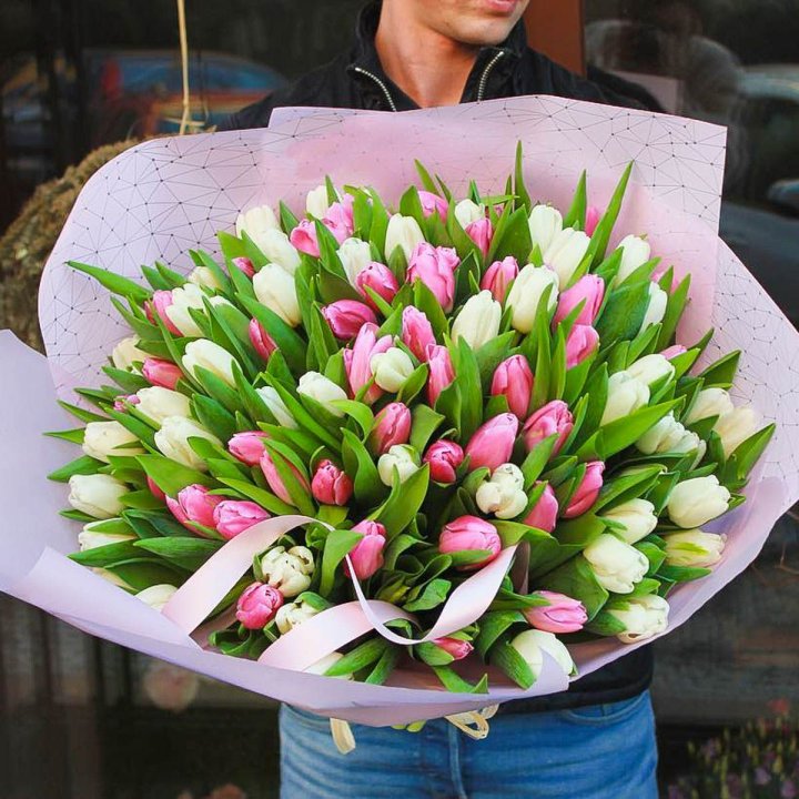 101 тюльпан микс в Нижнекамске